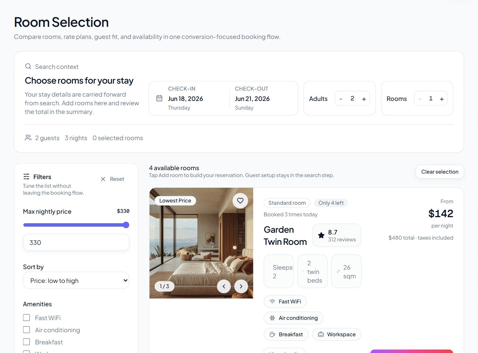 Booking platform workflow